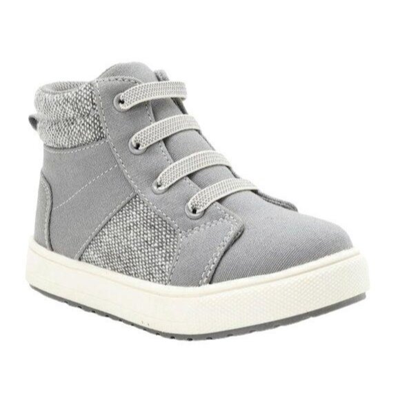 wonder nation Other - Wonder Nation Toddler Size 8 Gray Canvas High-Top Sneakers Casual & Slip-Resista